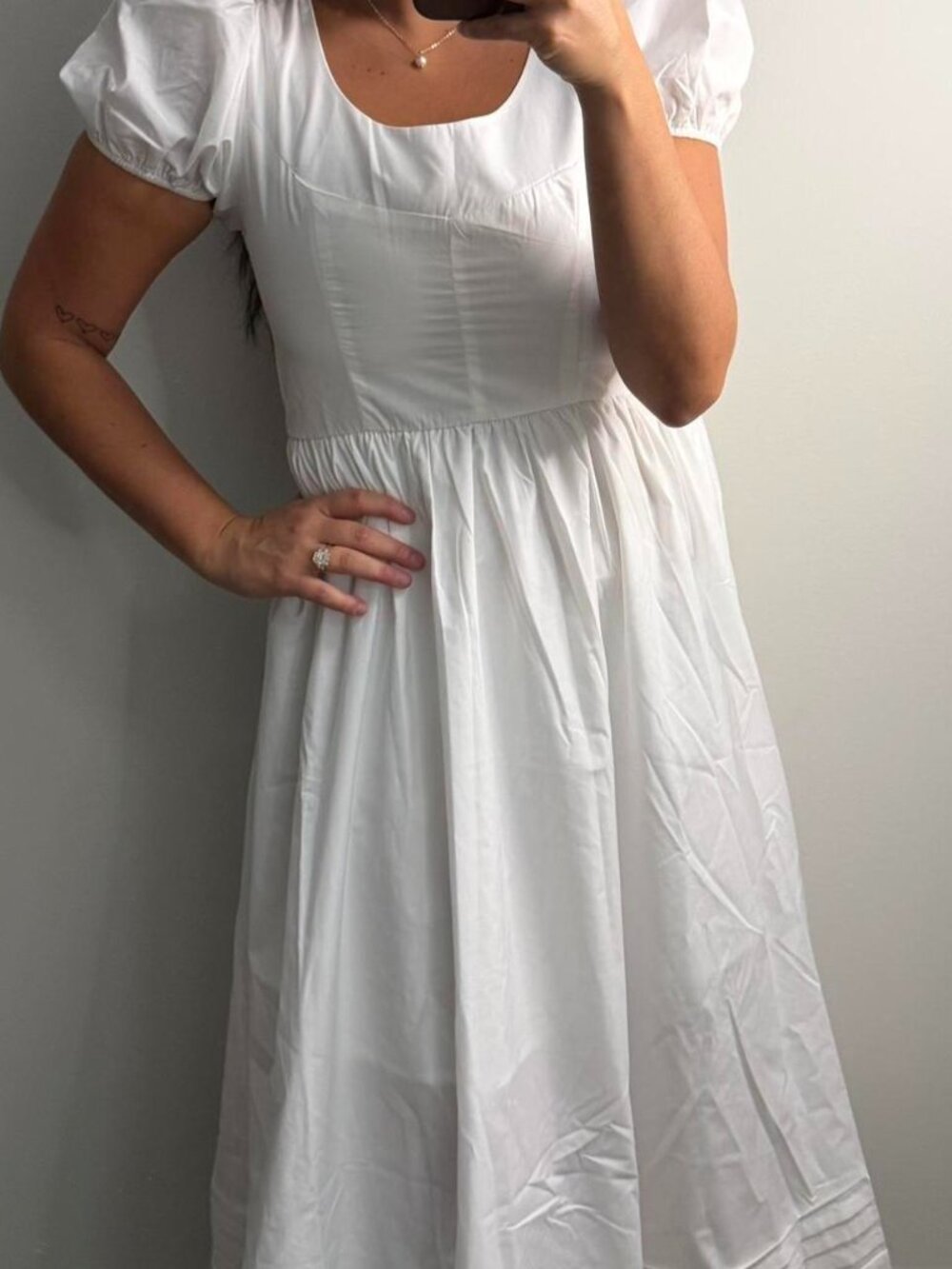 White Midi Dress